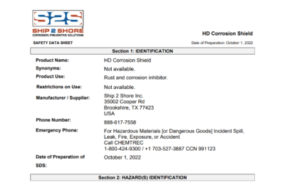 SDS – HD Corrosion Shield (English)